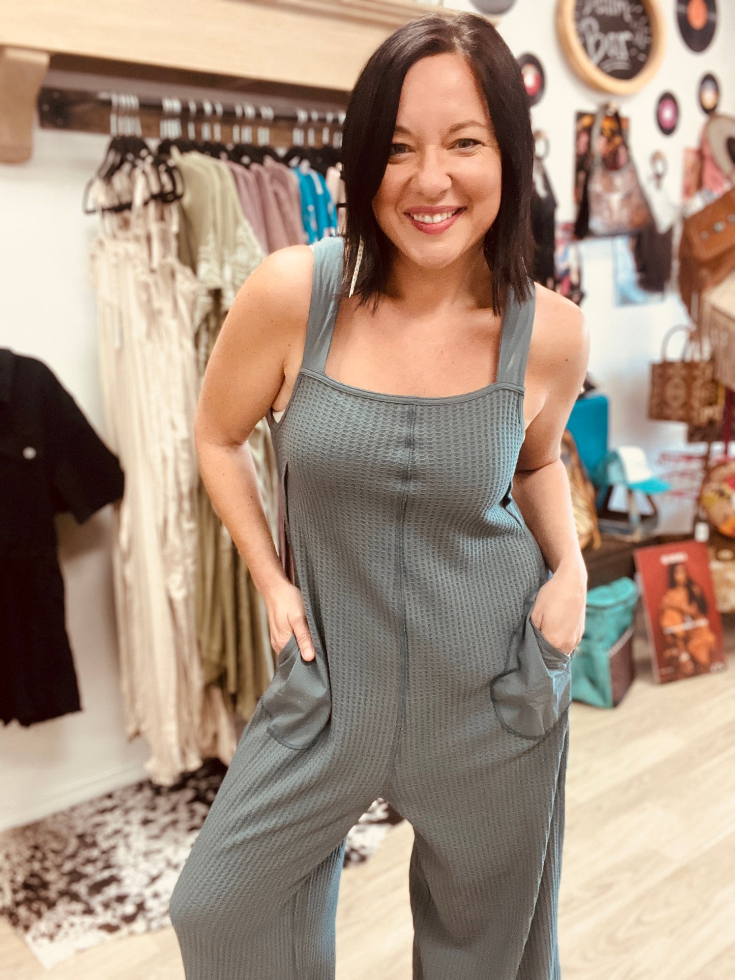 Summer Waffle Knit Jumpsuit