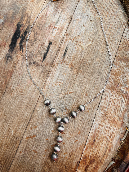 20" 10mm Western Bead Y-Necklace