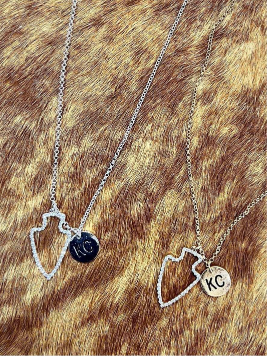 Diamond KC Arrowhead Necklace