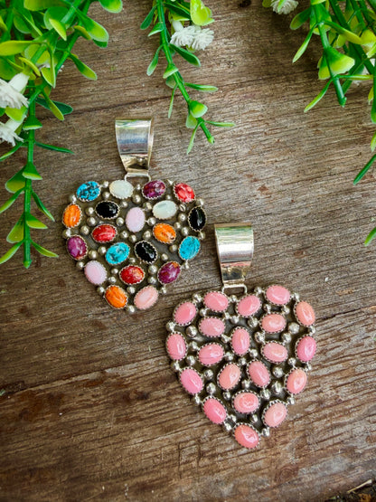 Lonesome Heart Statement Pendants