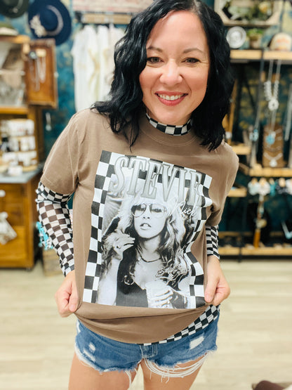 Stevie Retro Check Tee