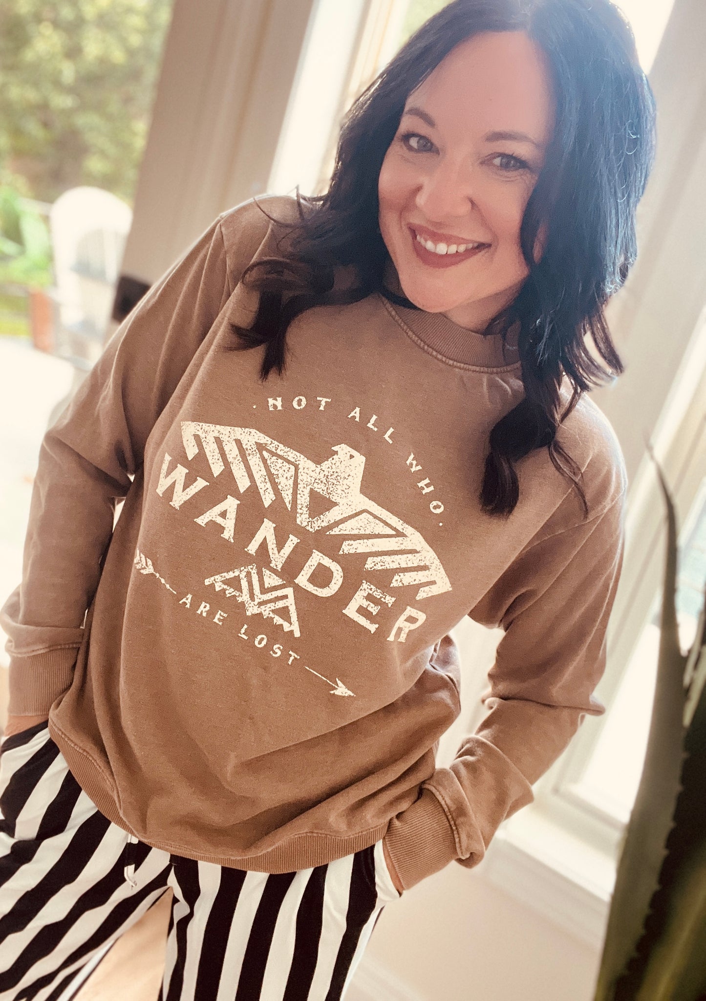 NOT ALL WANDER MINERAL SWEATWHIRT
