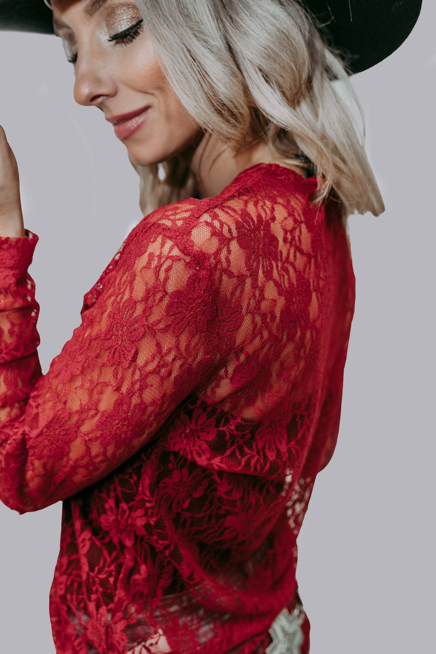 KC Red Lace Lover Top