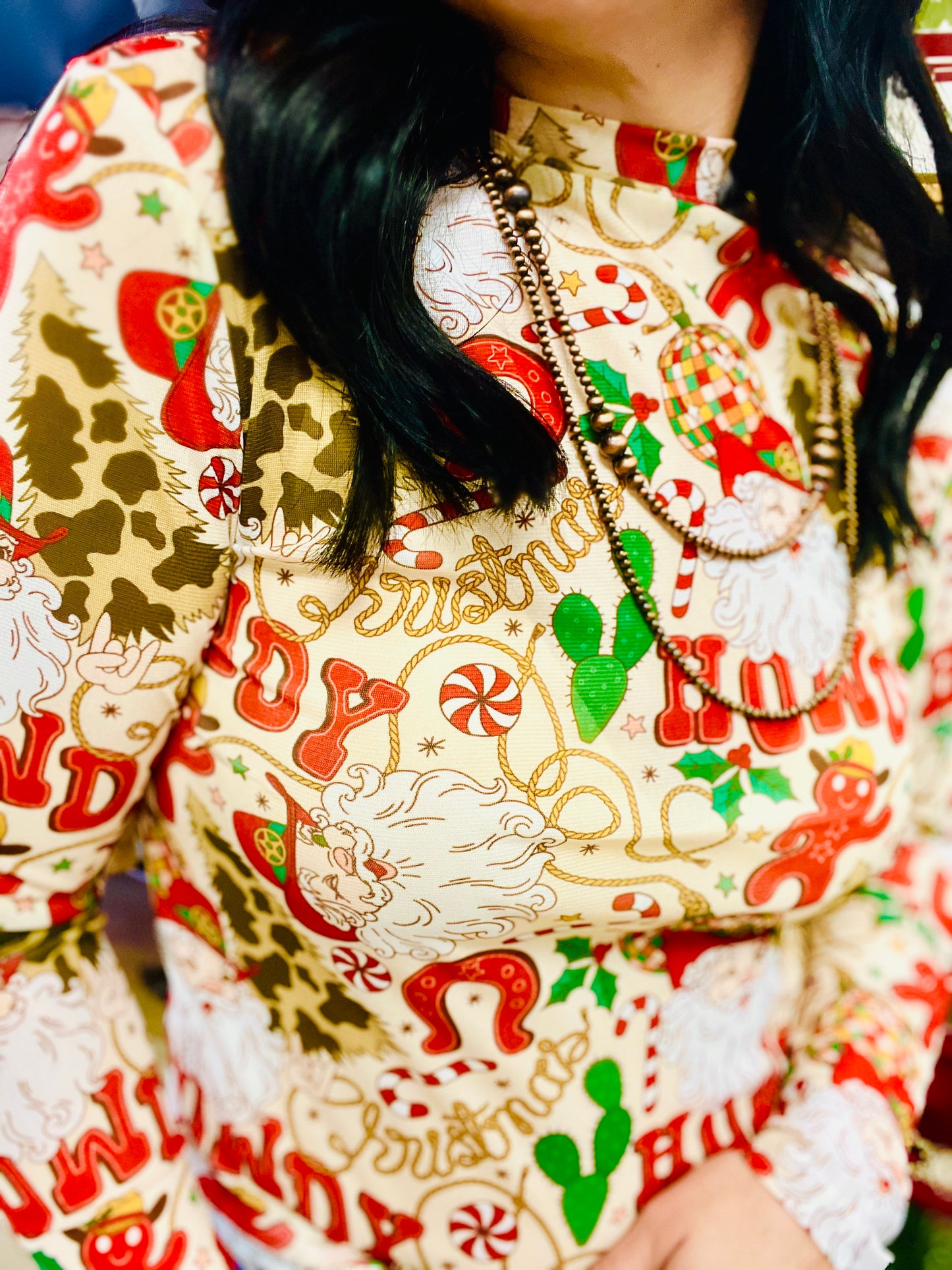 Howdy Holiday Mesh Top