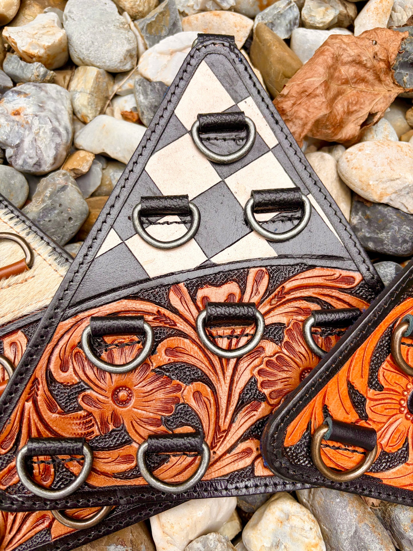 Triangle Leather Wild Rag Holders