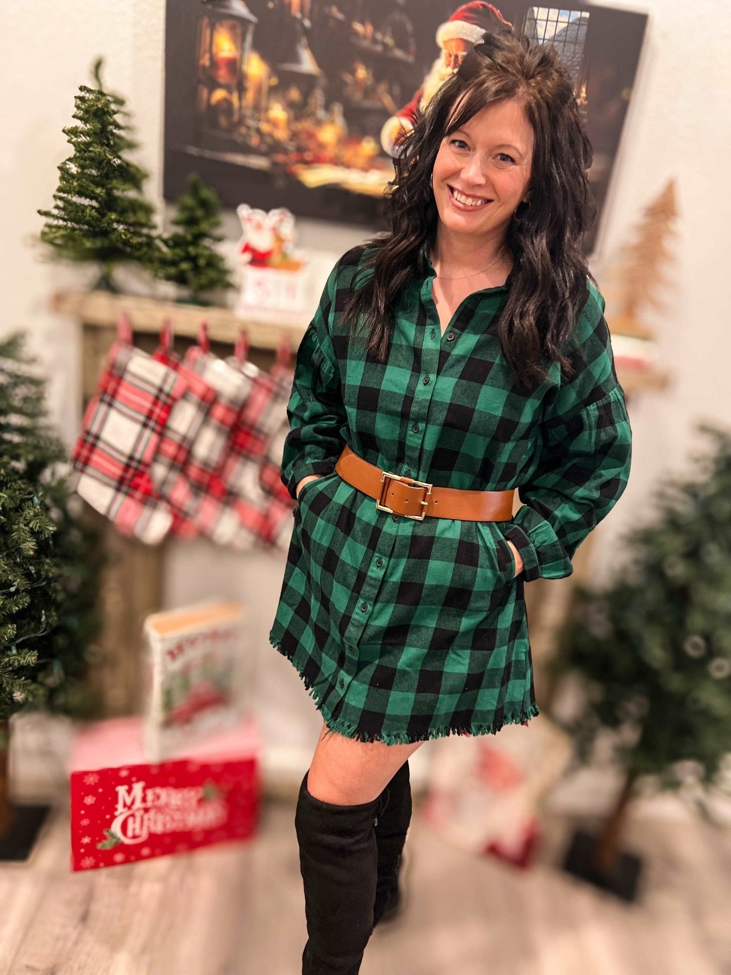 Gypsy Plaid Campfire Dress