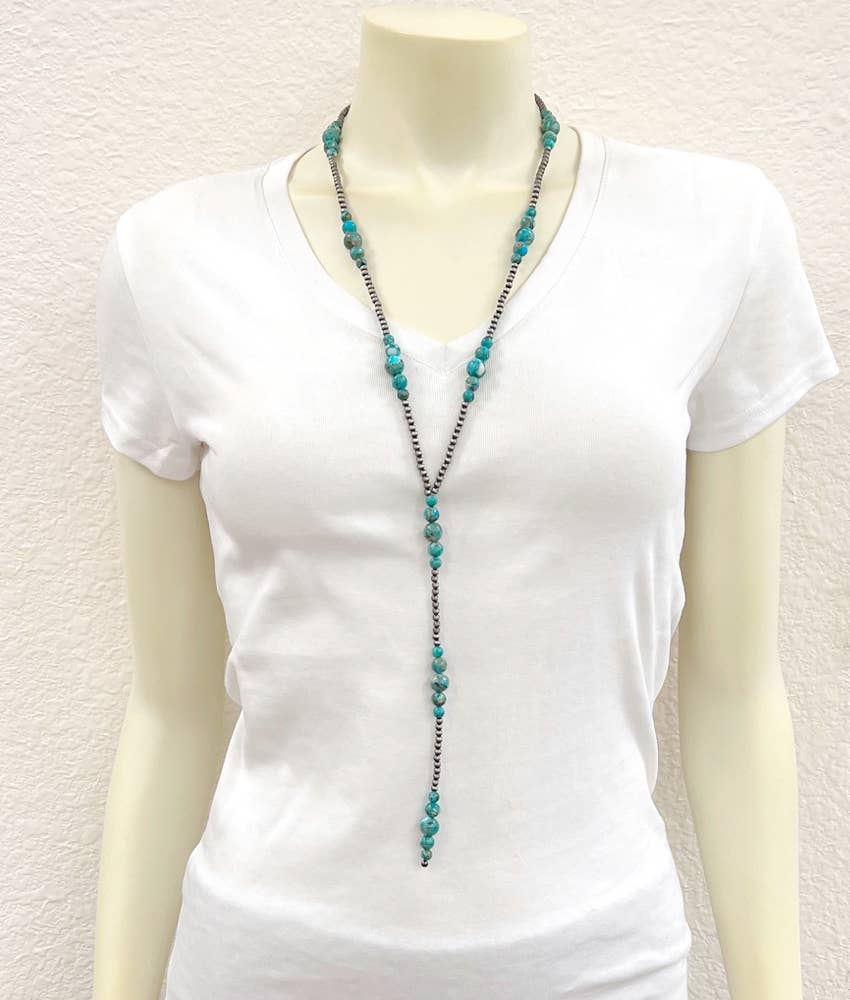 Navajo Gemstone Tassel Necklace