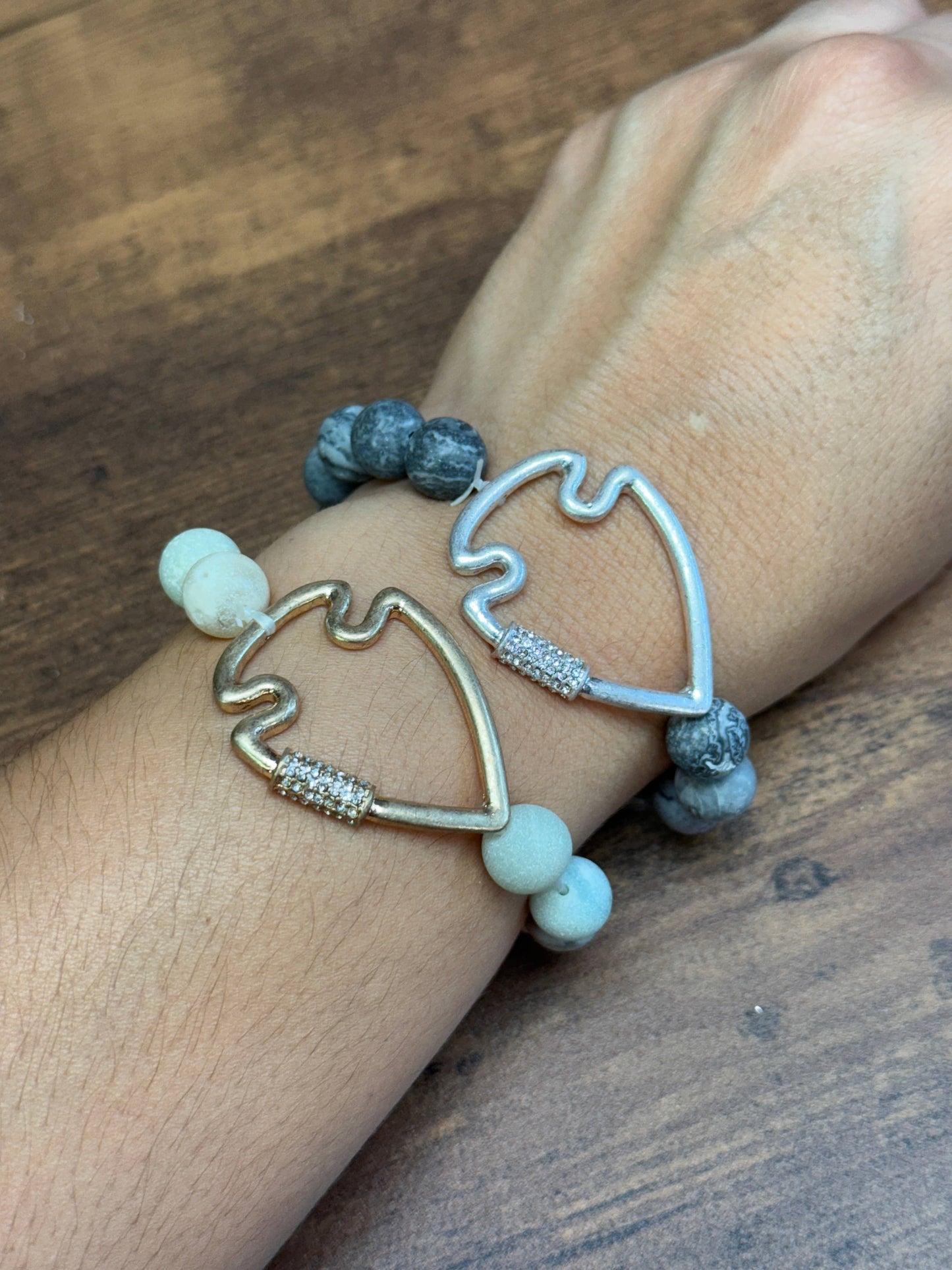 Bling Arrowhead Chunky Stone Stretch Bracelet