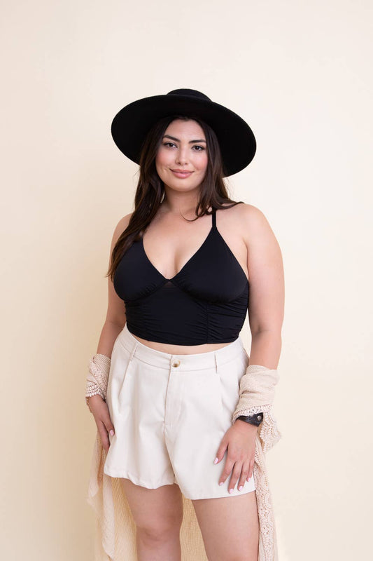 XL Black Brami | Plus Size Black Boho Bra