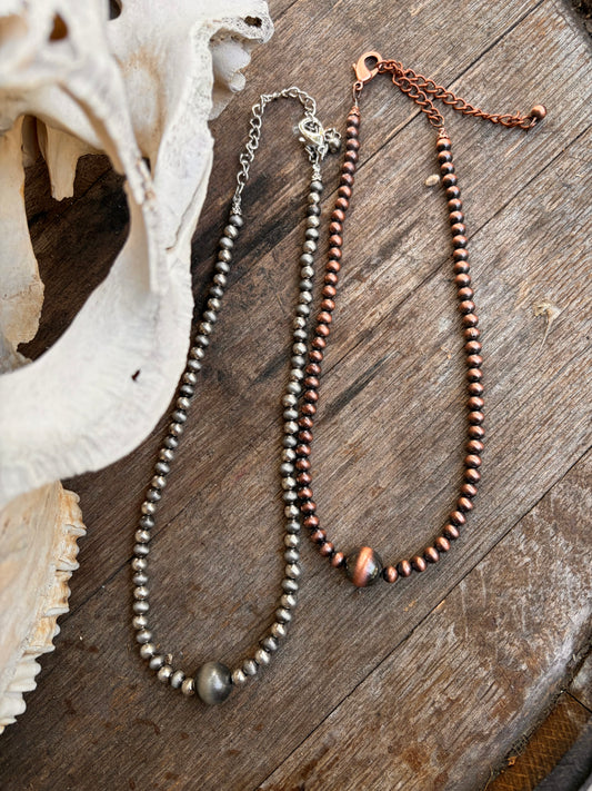 Western Pearl Niblet Choker Necklace