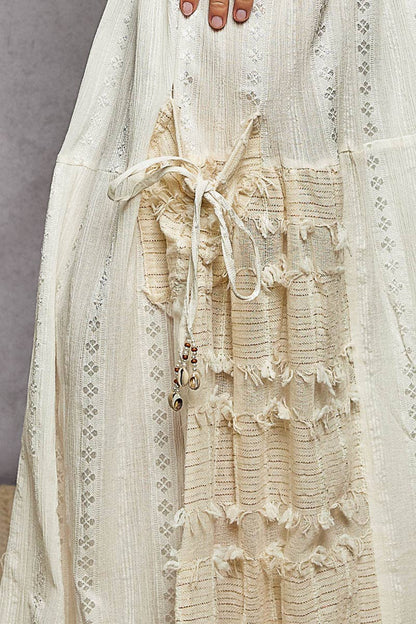 Boho Shell Ruffle Pants