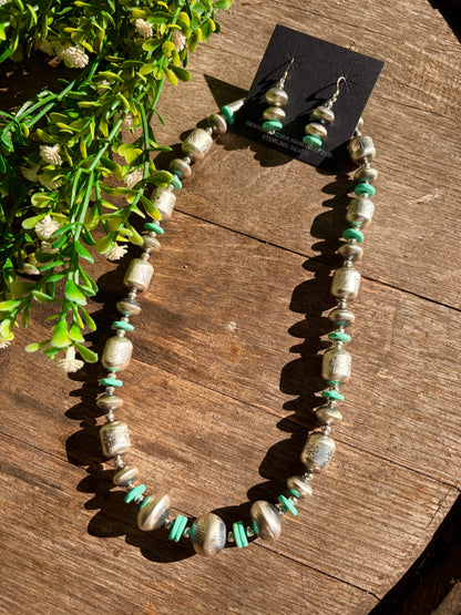 22" Navajo Pearl Set - Stamped TA