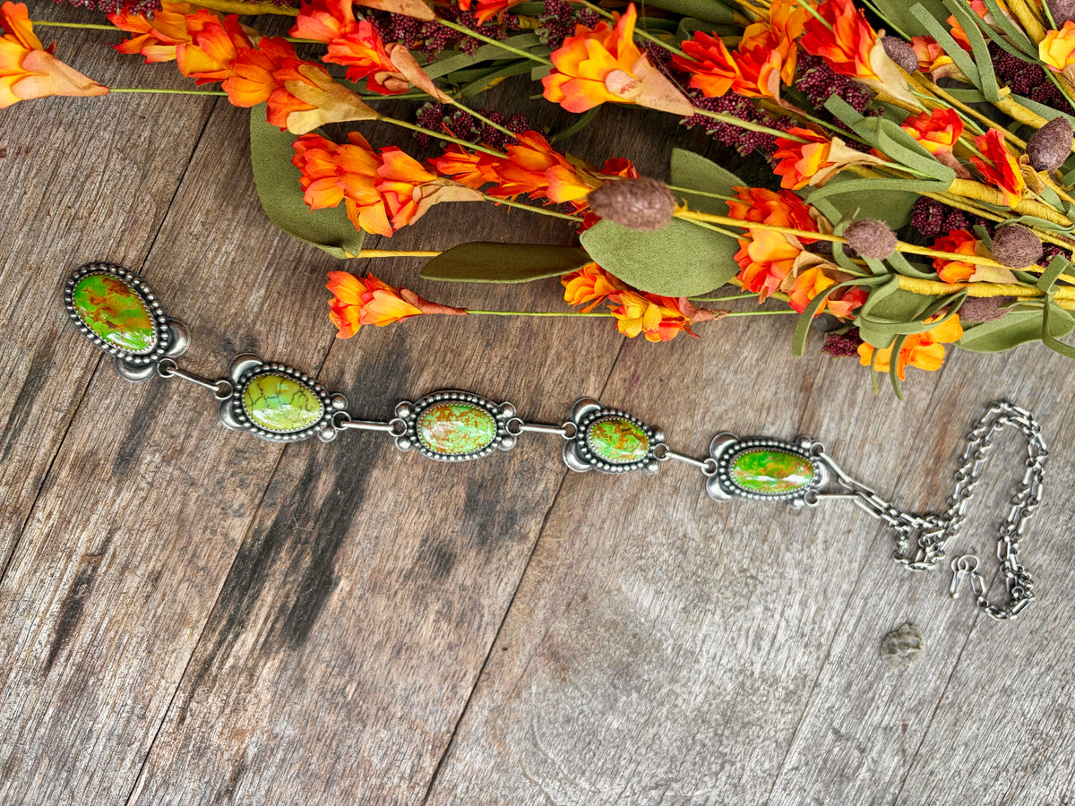 Ty Etsitty Green Machine Lariat Necklace