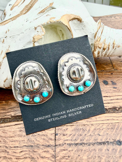 Bobby Platero - Cowboy Hat Earrings
