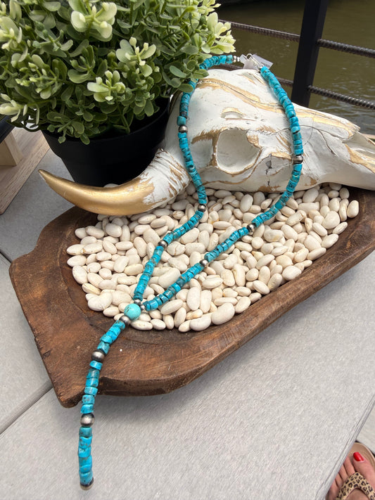 Kimberly Tom - 18" Campitos Turquoise Lariat Necklace