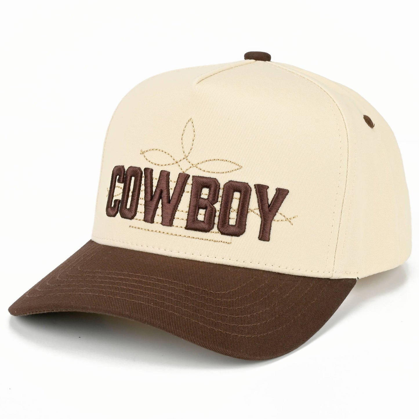 Cowboy Embroidered Canvas Trucker Hat