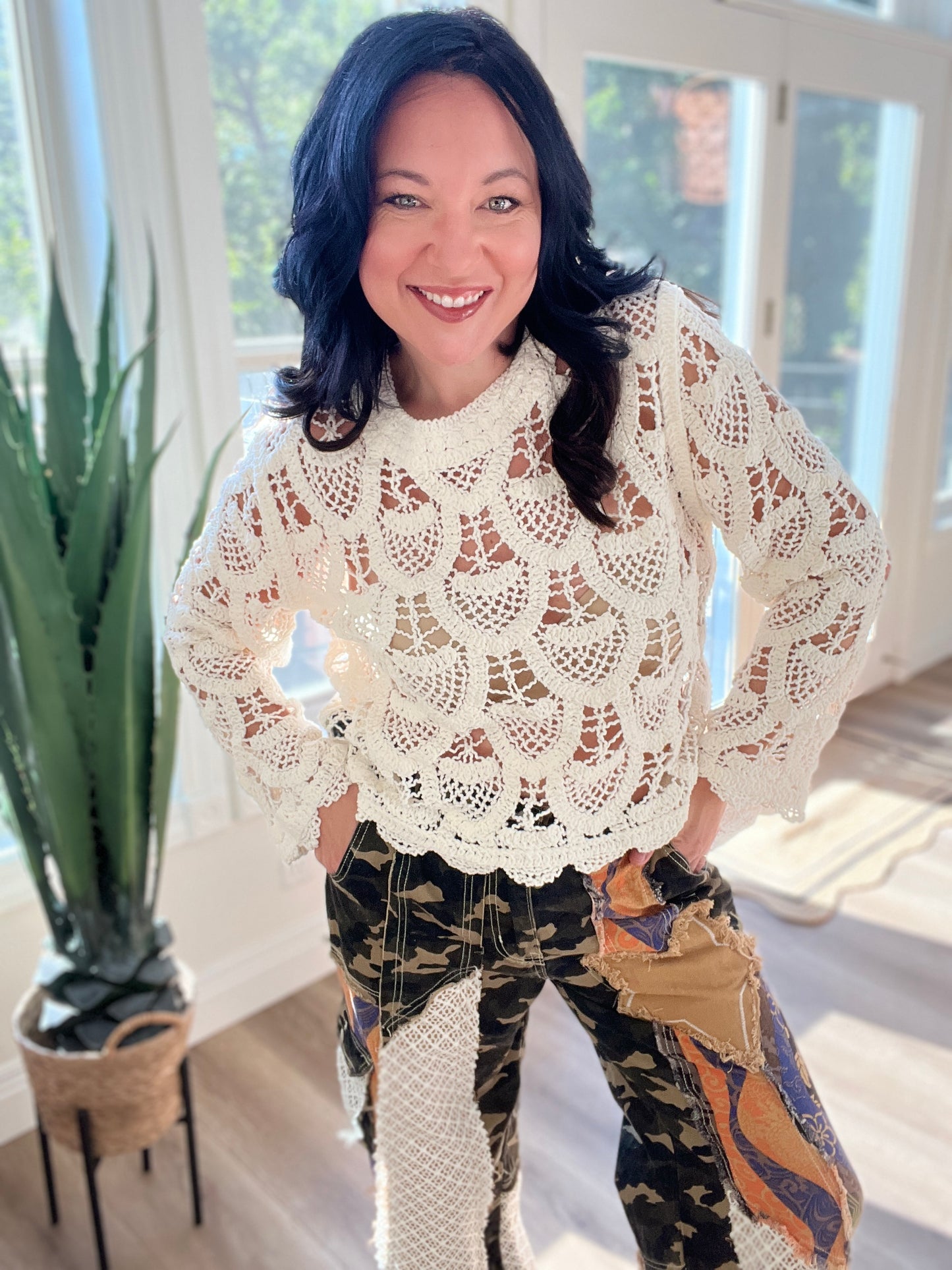 Texan Skies Crochet Top