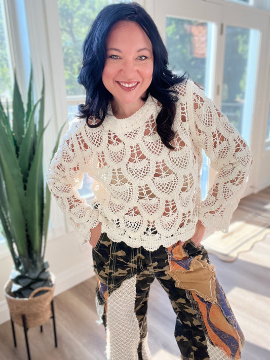 Texan Skies Crochet Top