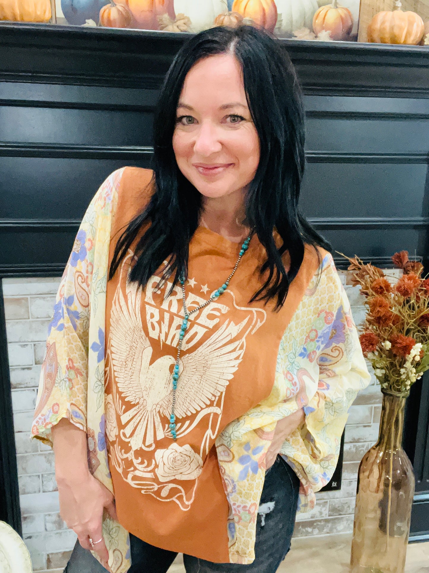 Free Bird Vintage Kantha Top