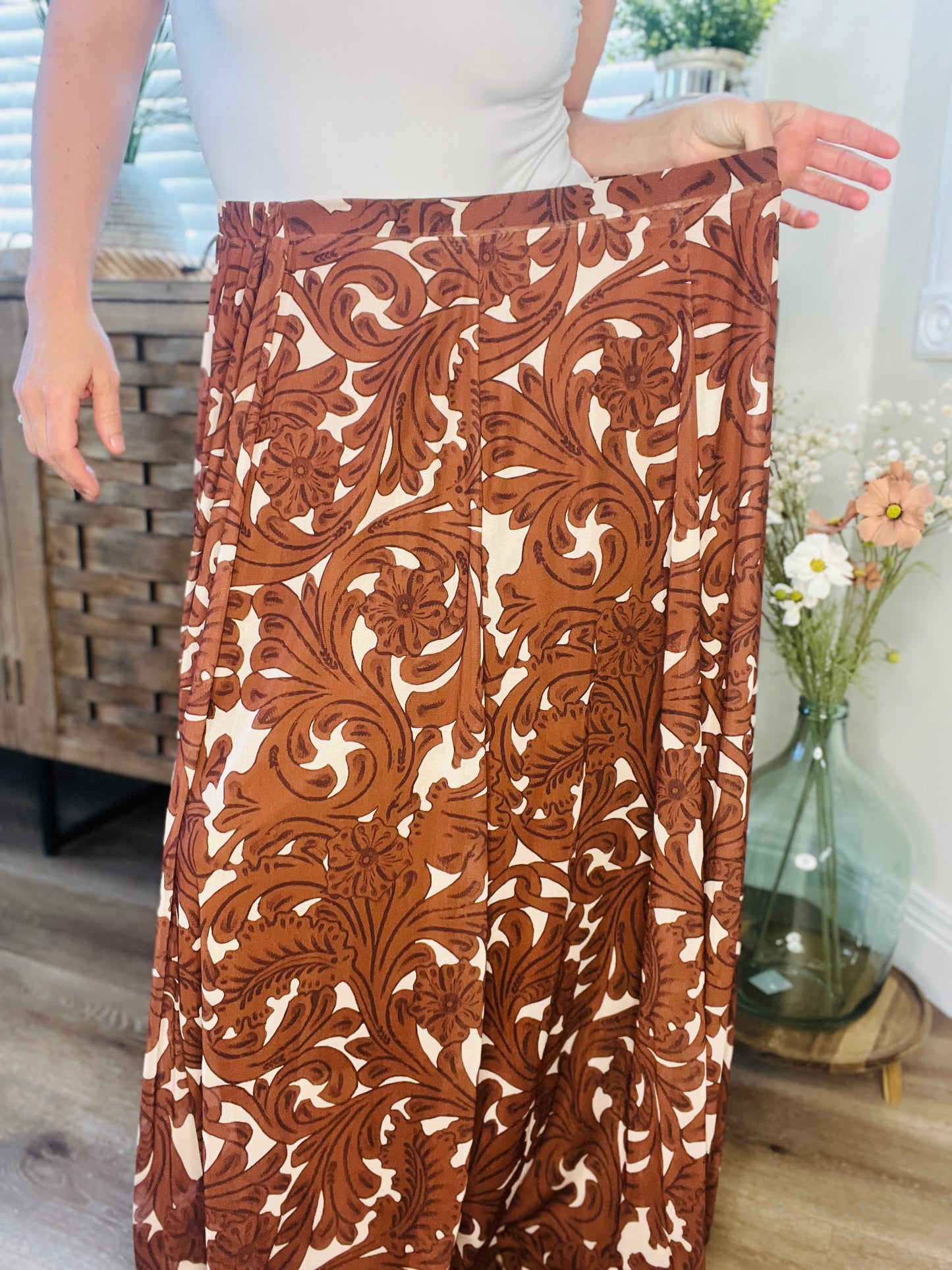 Tooled in Paradise Maxi Skirt