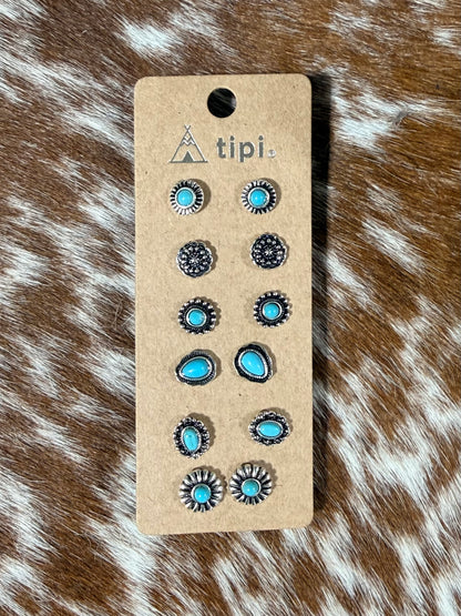 6 Pc. Western Earring Sets