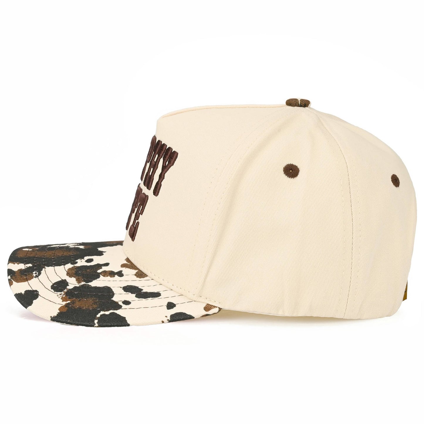 Trophy Wife Embroidered Cow Print Trucker Hat