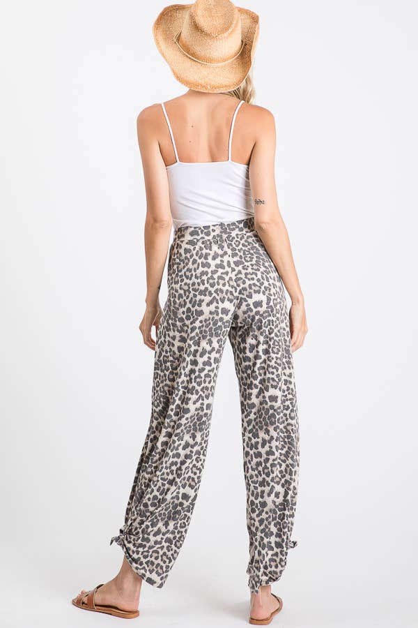 Boho Leopard Side Ankle Pant