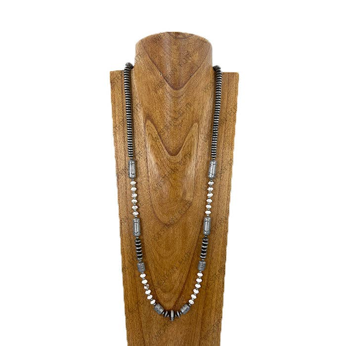 40'' Cream Delight Rondelle Faux Necklace