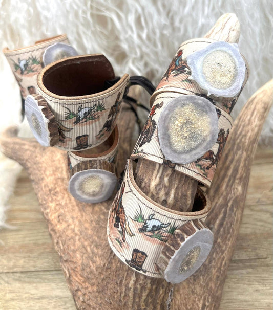 Dust & Diamonds Antler & Crystal Cinch Cuffs