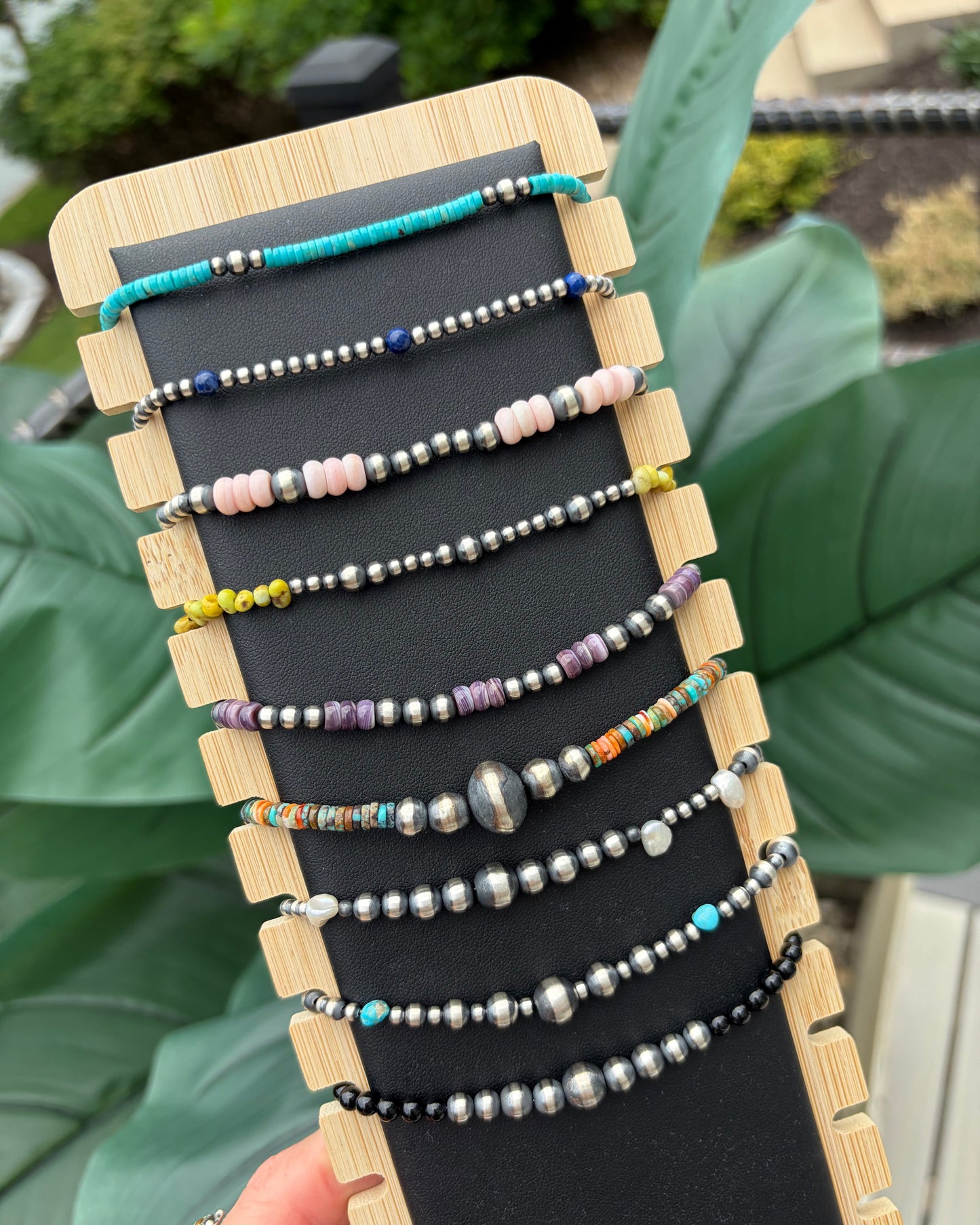 16 Inch sterling silver desert pearl western necklaces for sale | navajo pearls for sale