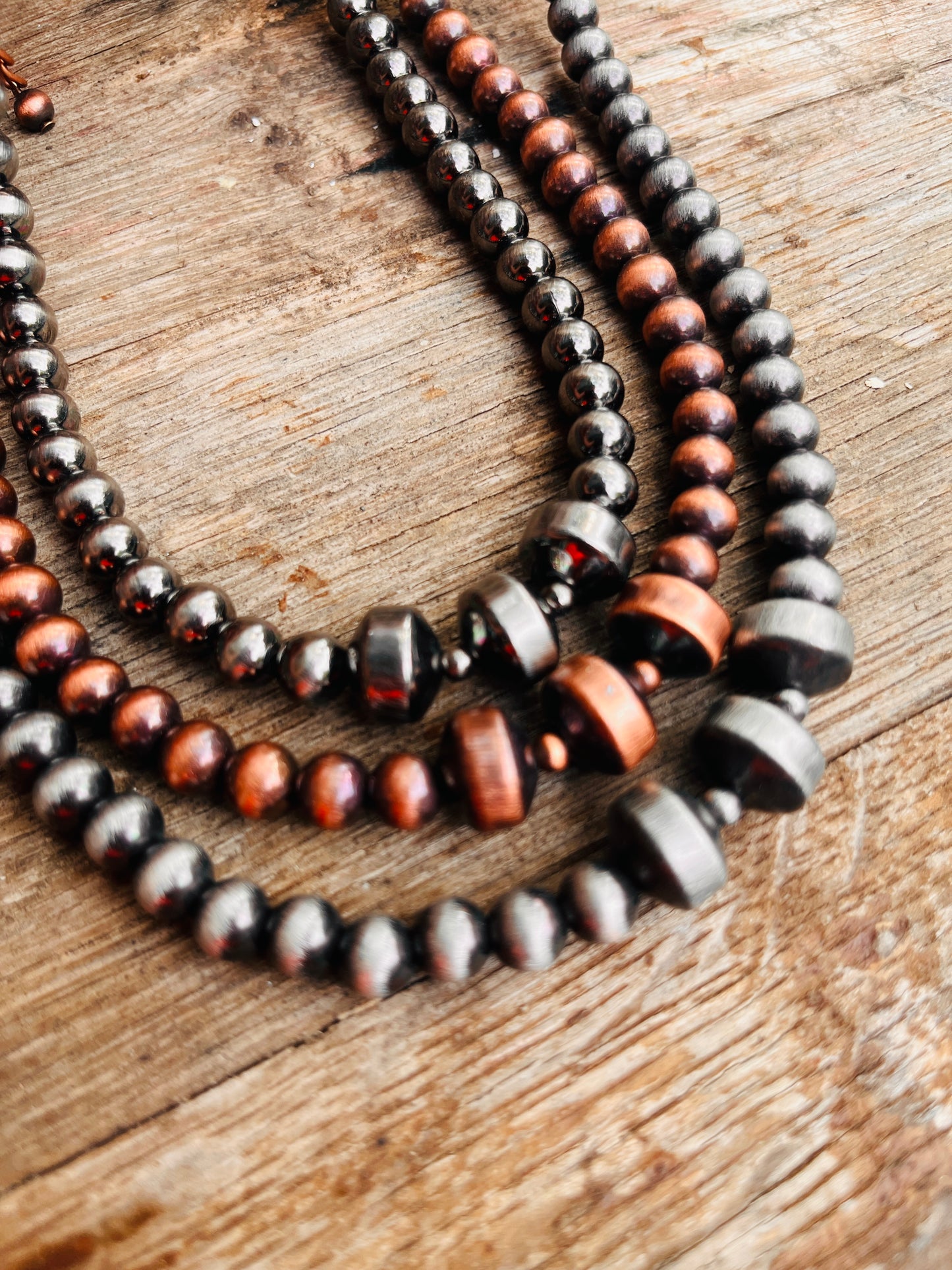 16" Rondelle Western Pearl Bead Necklace