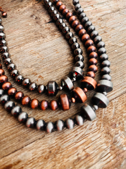16" Rondelle Western Pearl Bead Necklace
