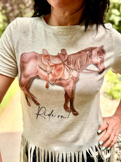 Ride On Fringe Pony Tee