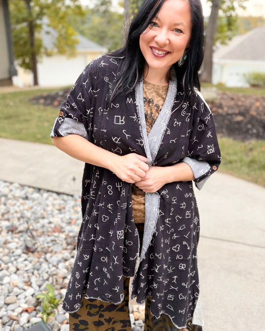 Go Rodeo Branded Linen Duster