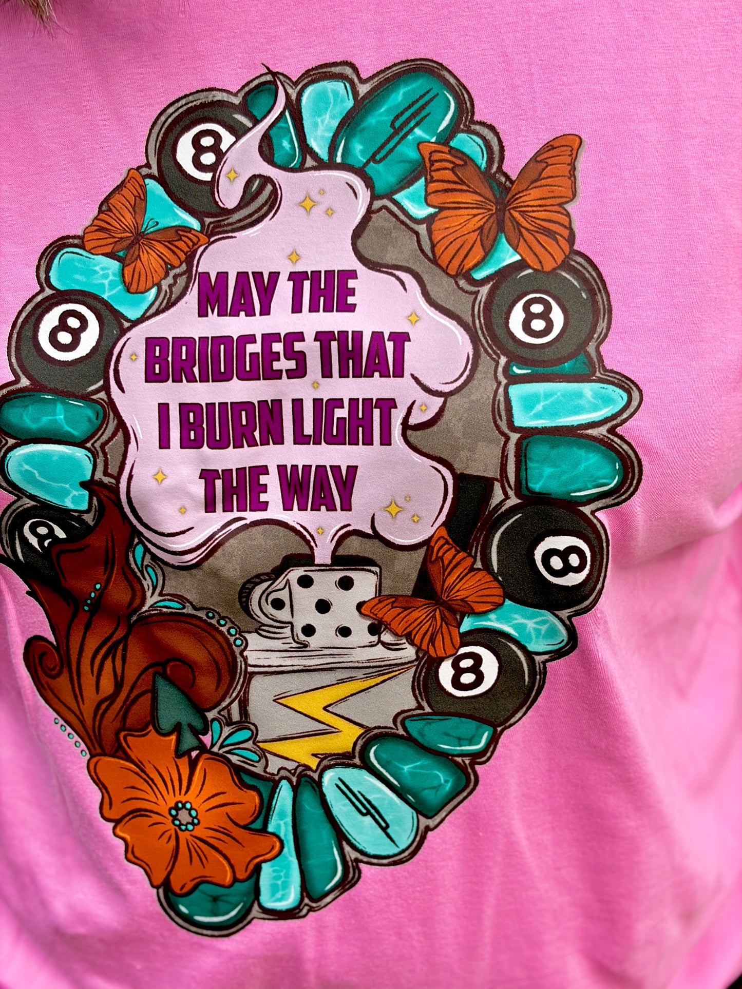 Pink Bridges That I Burn Tee
