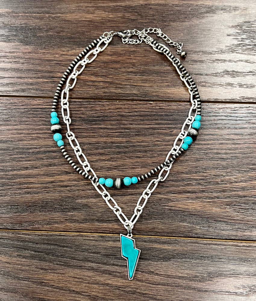 western thunder bolt necklace