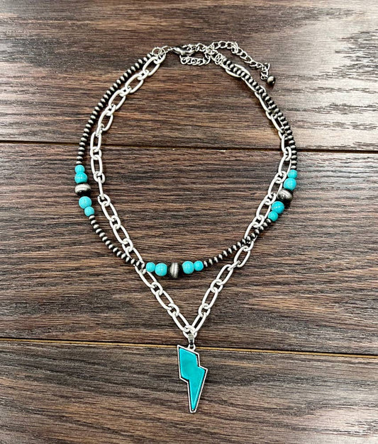 western thunder bolt necklace