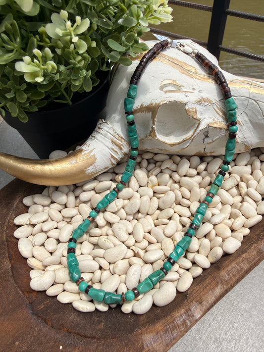 Kimberly Tom - 16" Turquoise Bead Necklace