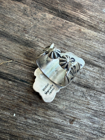 Marcella James Conch & Kingman Adjustable Ring