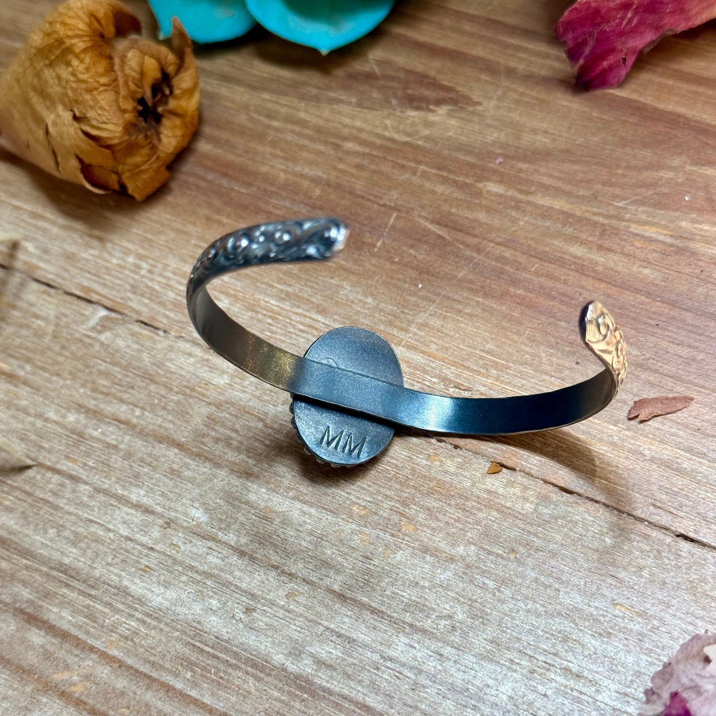 MJ Royston Turquoise Sterling Silver Cuff – Medium Stone