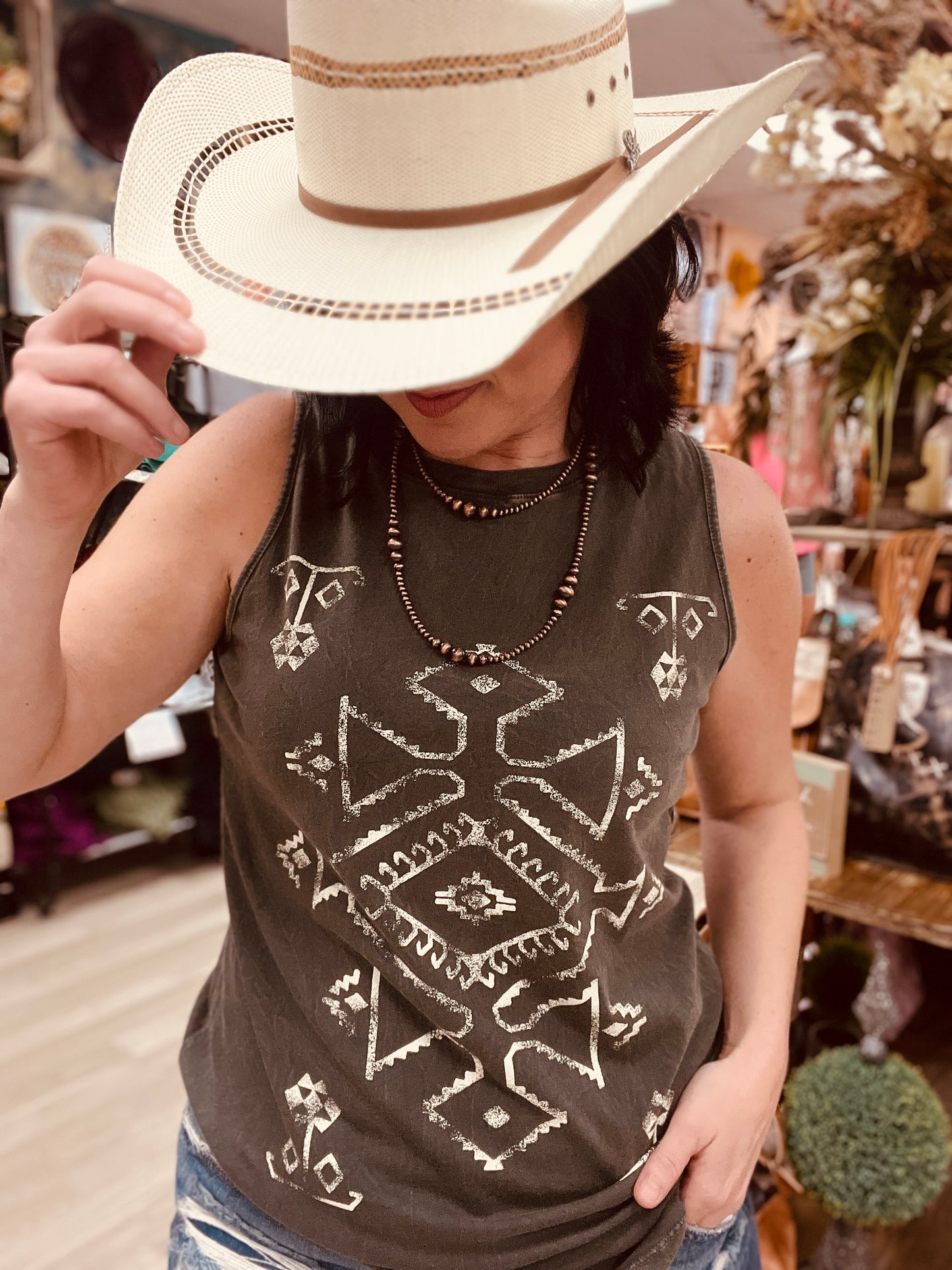 Gypsy Azteca Olive Tank