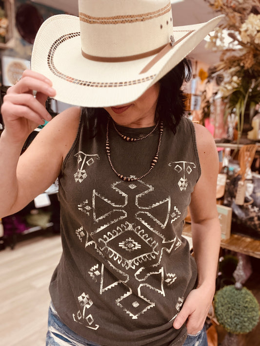 Gypsy Azteca Olive Tank