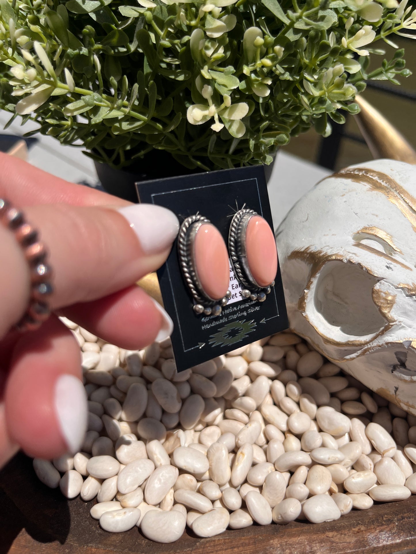 Freda Martinez - Pink Conch Marilyn Earrings