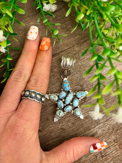 Golden Hill Star Multi Stone Pendant