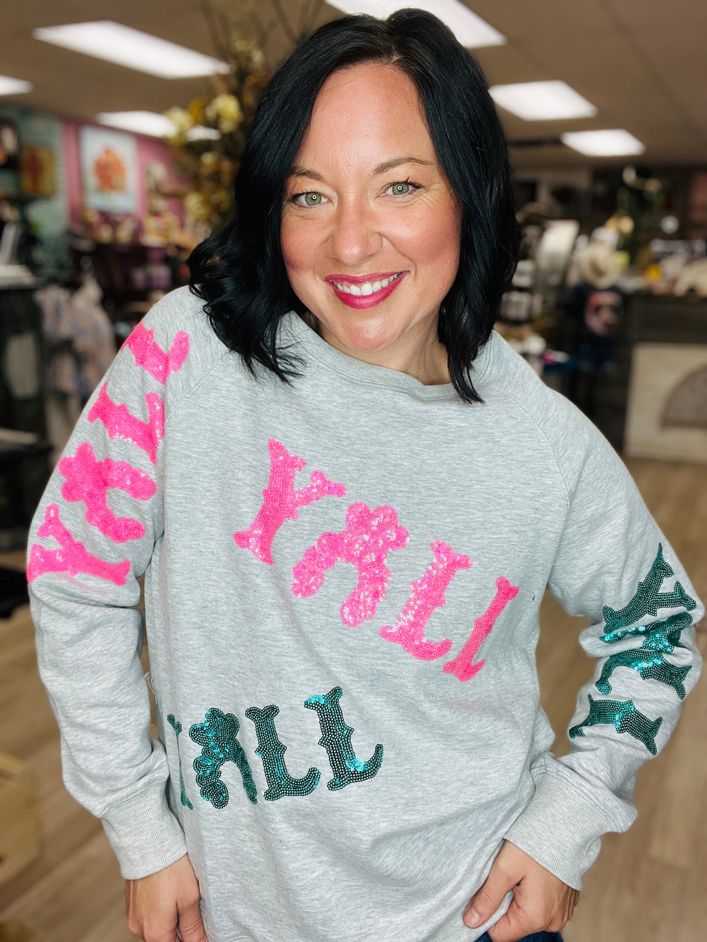 Y'all Pink Party Sweatshirt