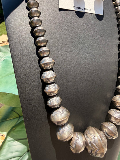 Calvin Largo - Native 22" Graduated Pearls + Earrings