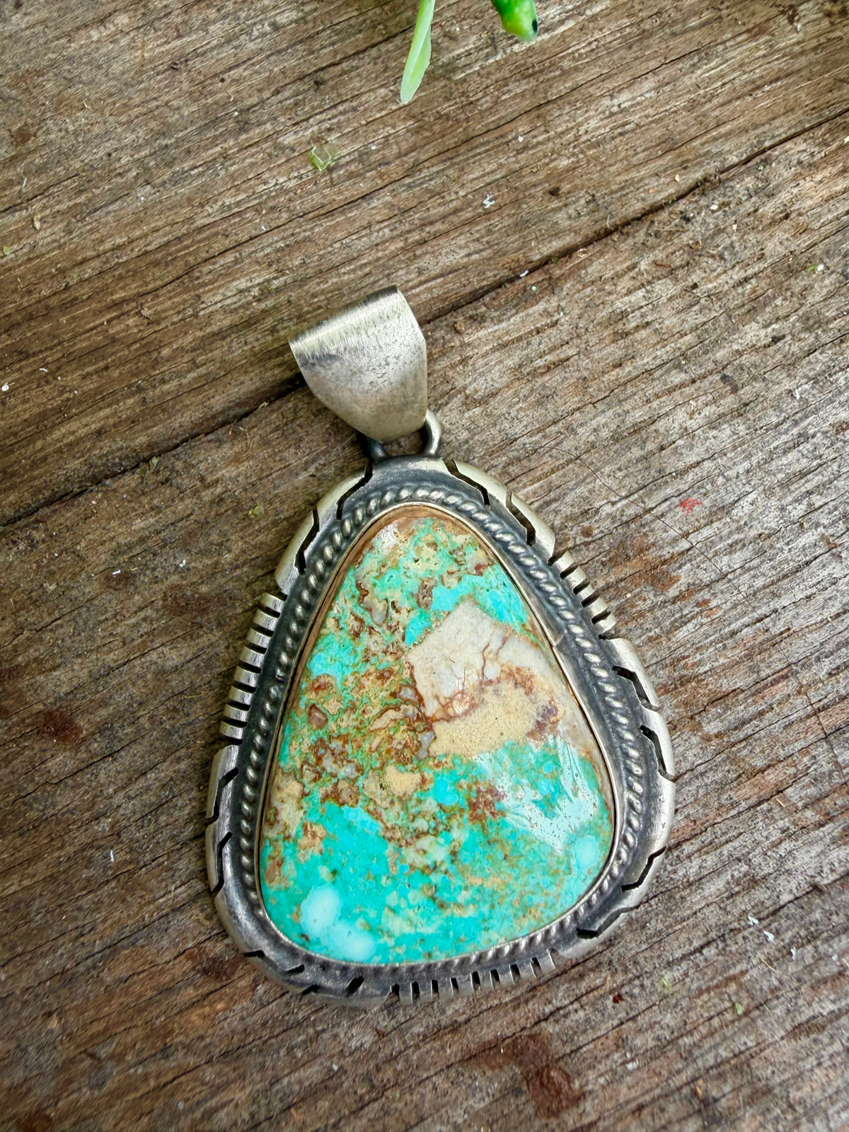 Kingman Turquoise Craze Matrix Pendant