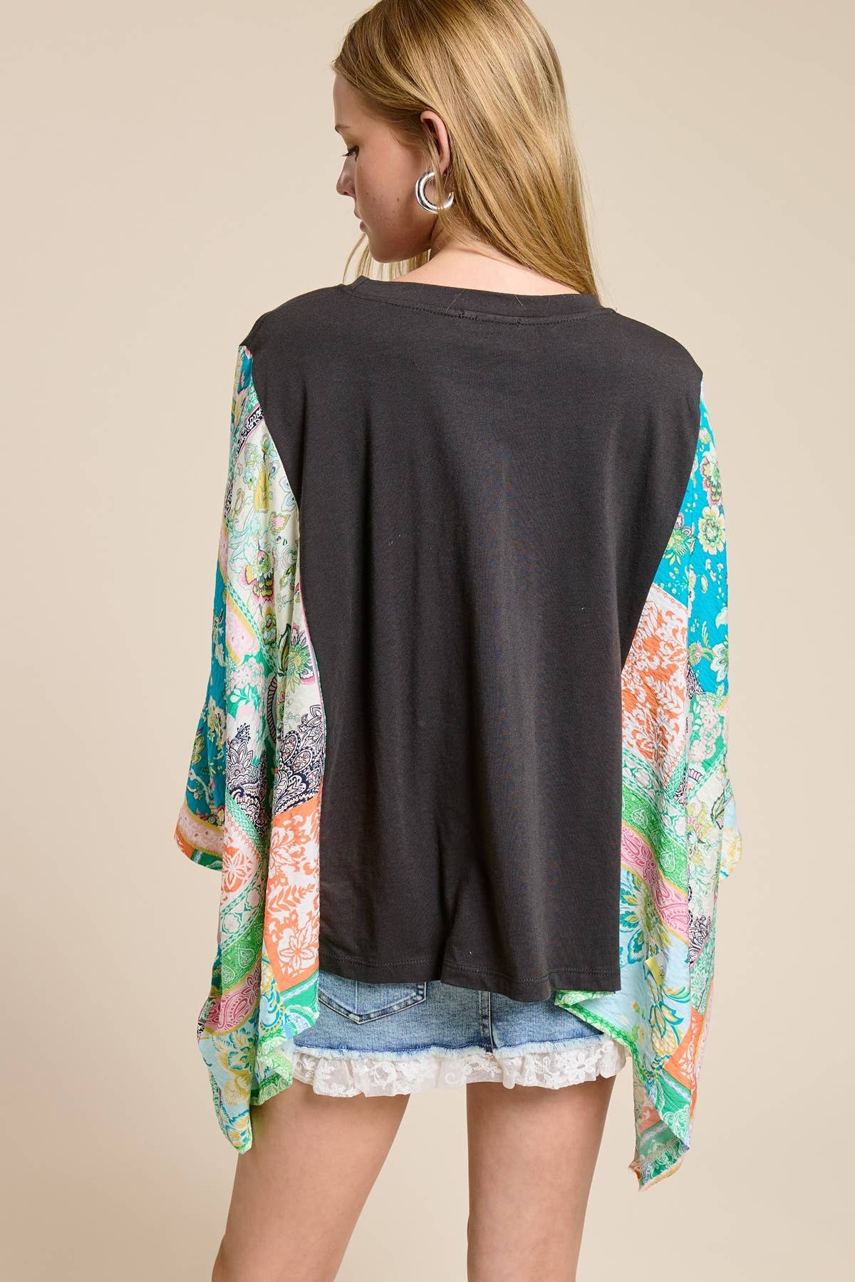 Buck'em Cowboy Rustic Sheer Kaftan Top