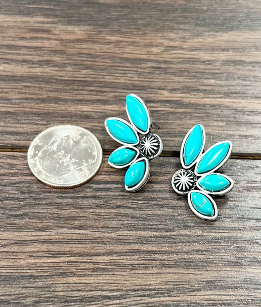 Teja Turquoise Stud Earrings