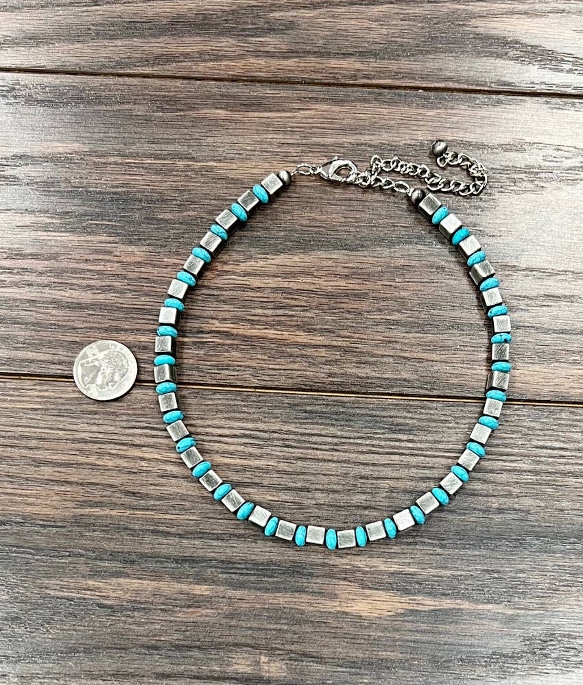 Handmade Square Navajo Necklace